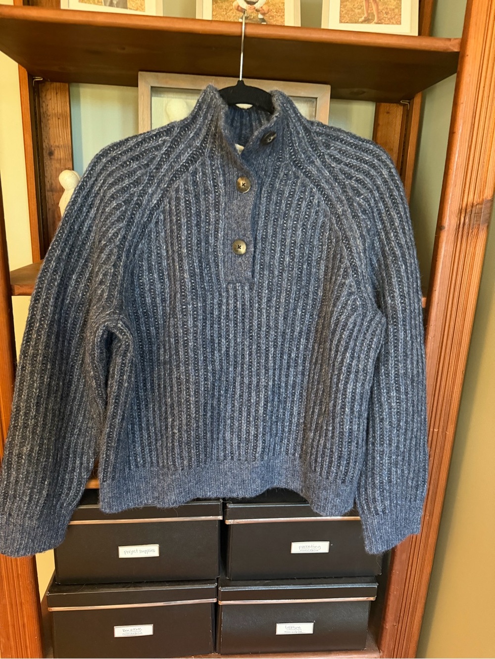 NWT Everlane Funnel Neck Ribbed Henley - Picture 2 of 8